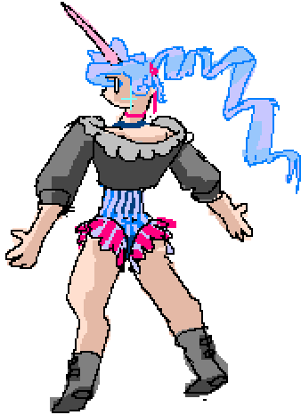 drawing of celeste. she is just standing there