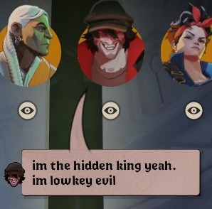Drifter (in-game): i'm the hidden king yeah i'm lowkey evil