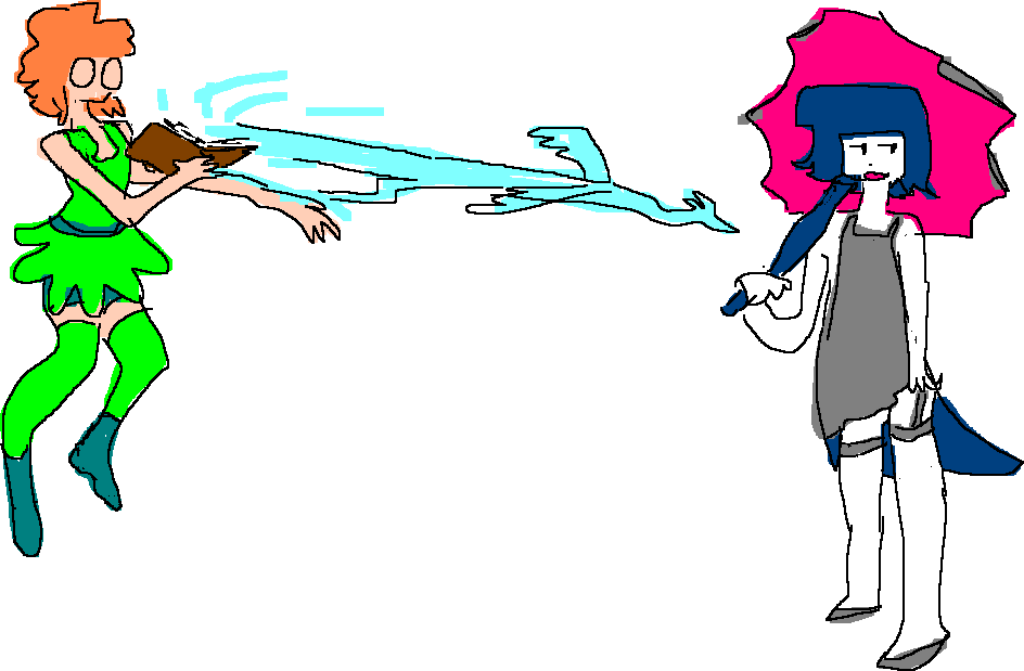 shit drawing of paige and mina