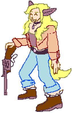 drawing of silver. she looks goofy