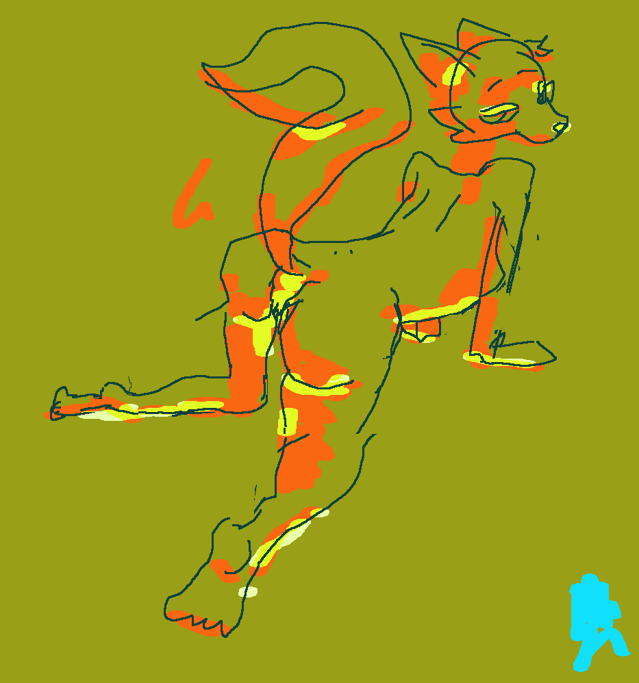 nude thing on all fours