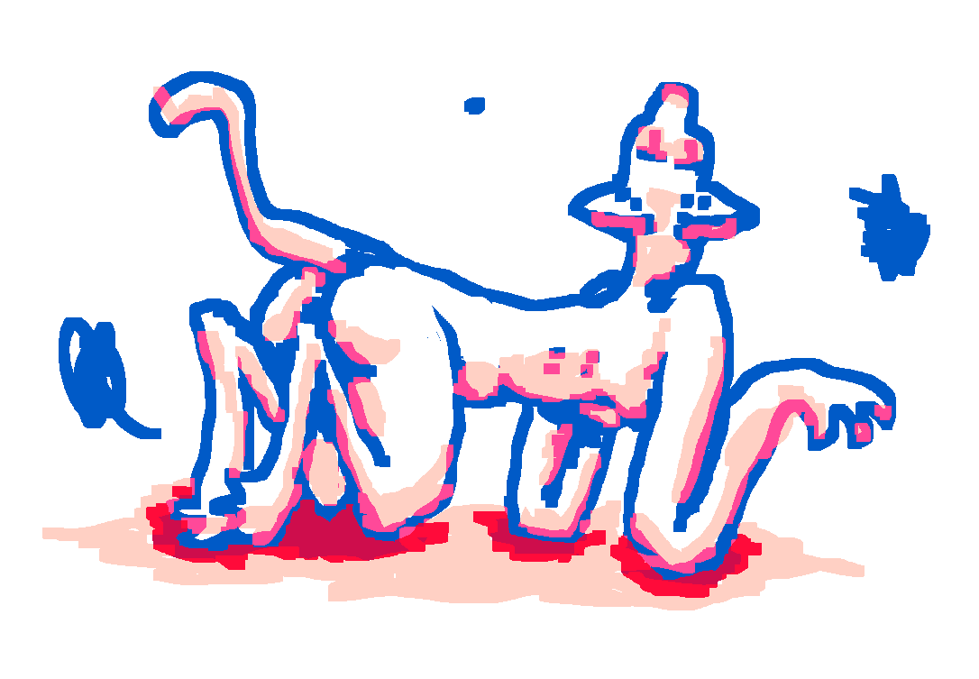 nude thing on all fours